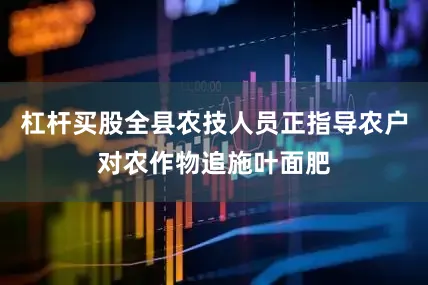 杠杆买股全县农技人员正指导农户对农作物追施叶面肥